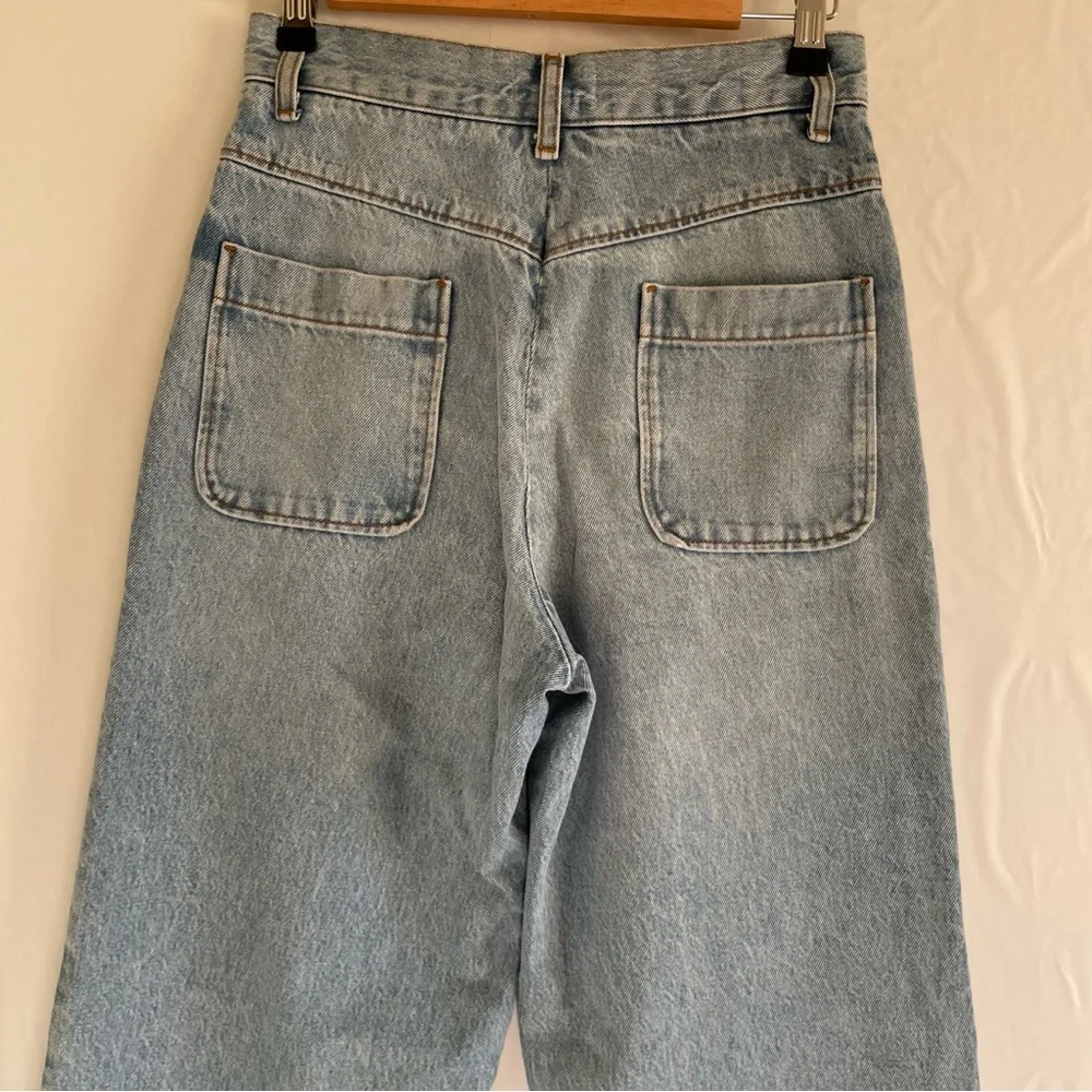 Sandro Wide Leg Jeans Size 34FR XS US - Picture 6 of 11